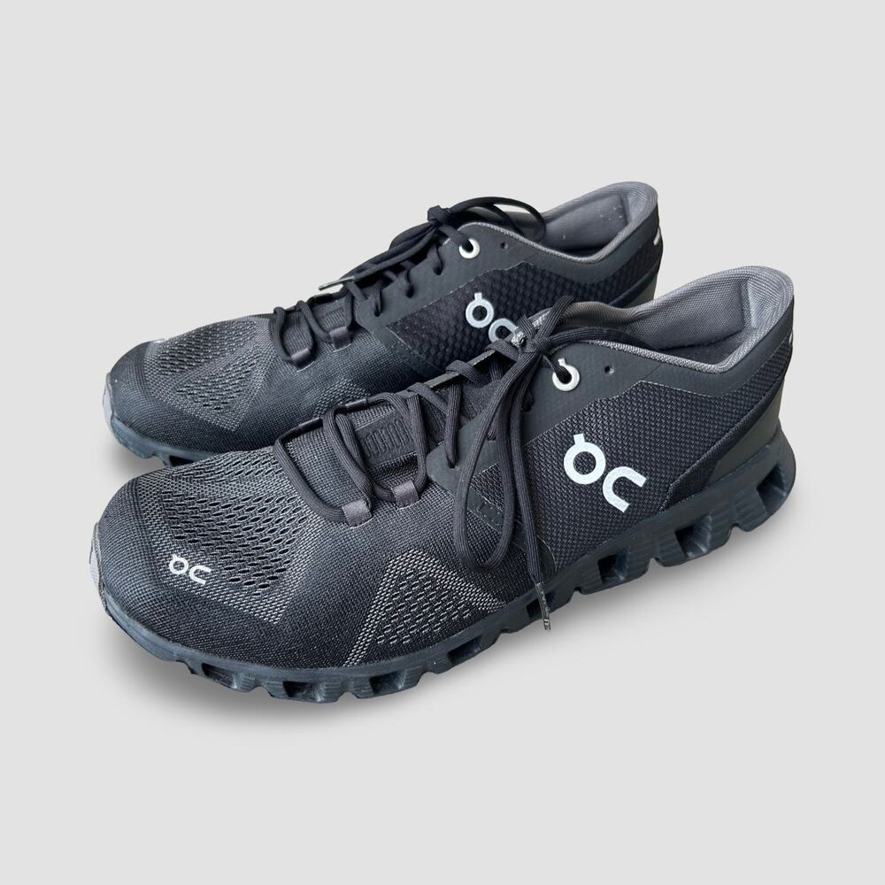 On Cloud X Women’s 11 Black Asphalt Training Running Shoes Sneakers Athletic